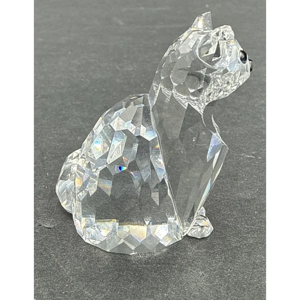 Vtg 2006 Swarovski Sitting Cat Crystal Kitten. Retired‎ Stamped Swan No Box